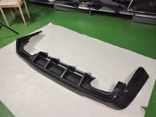 For 15-22 Dodge Challenger Style Rear Bumper Diffuser Carbon Fiber Print