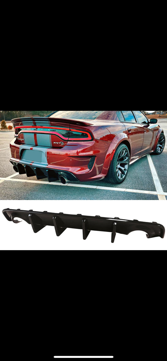 Gloss Black Rear Diffuser Bumper Lip Fits For 2020-2023 Widebody Dodge Charger