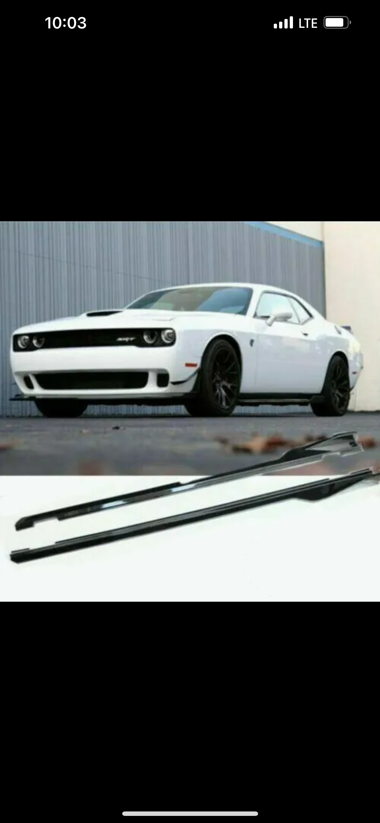 Carbon Fiber Look Side Skirts Extension Fits 15-21 Dodge Challenger SXT-SRT