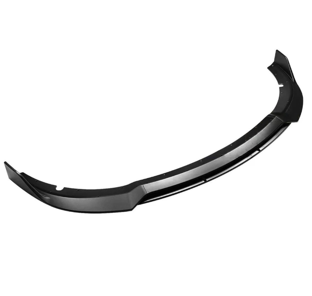 R-Style Matt Black Front Bumper Lip Spoiler – Fits 2008-2015 Mitsubishi Lancer EVO X / 10 (3-Piece Kit)